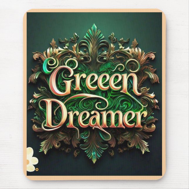 Tapis De Souris "Des rêves verts à l'horizon" (Devant)