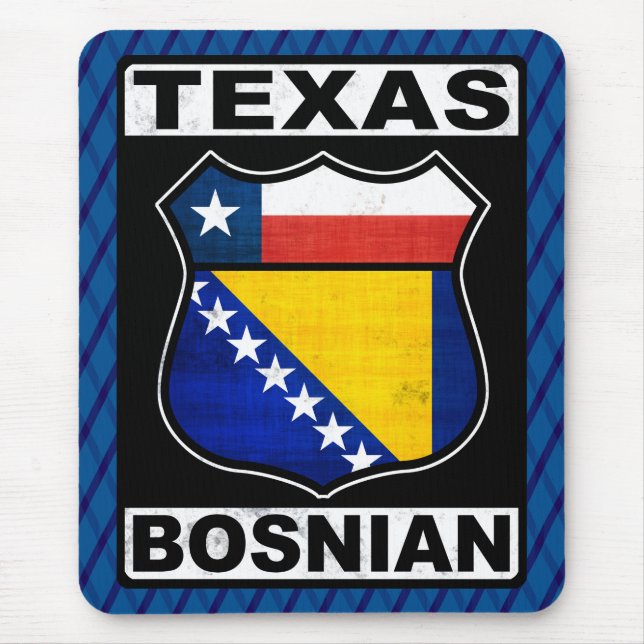 Tapis de souris des signes bosniaque américain du  (Devant)
