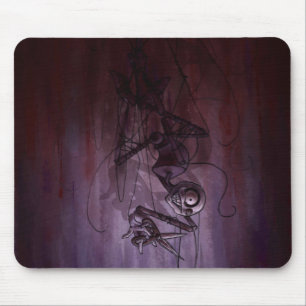 Tapis De Souris Descente sinistre, ficelles déplaisantes de coupe