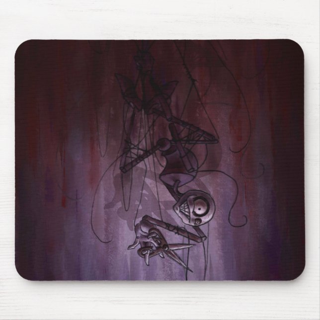 Tapis De Souris Descente sinistre, ficelles déplaisantes de coupe (Devant)