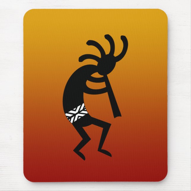 Tapis De Souris Desert Sunet Kokopelli Sud-Ouest Orange (Devant)