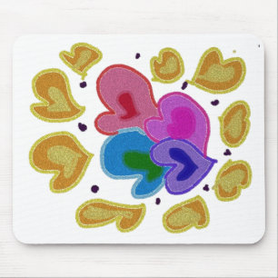 Tapis De Souris Design Coeur coloré
