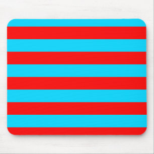 Tapis De Souris Design de bandes rouges et bleues