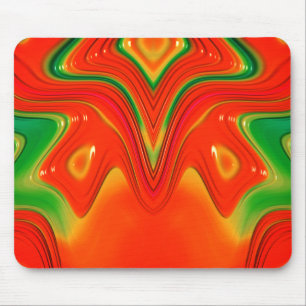 Tapis De Souris Design de Noël rouge vert et jaune
