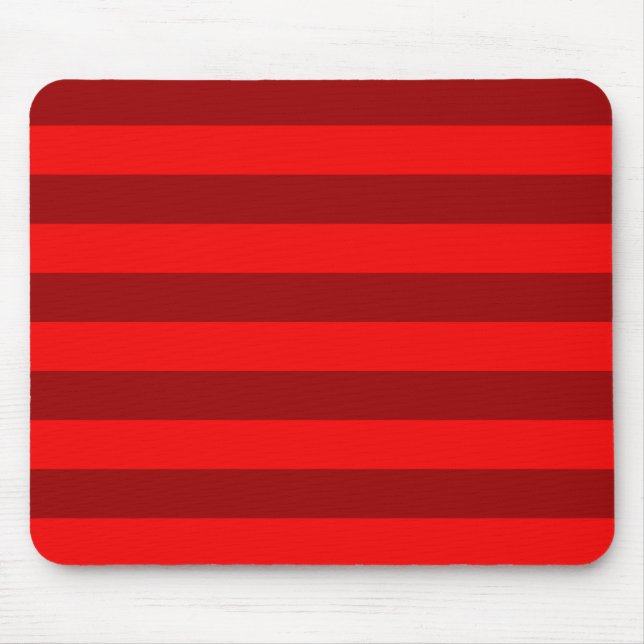 Tapis De Souris Design des rayures rouge et marron (Devant)
