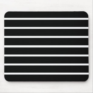 Tapis De Souris Design en bandes noir et blanc