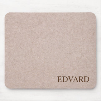 Tapis De Souris Design en cuir beige Monogramme