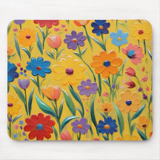 Tapis De Souris Design floral de printemps (Devant)