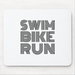 Tapis De Souris Design noir de triathlon