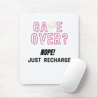 Tapis de souris Design Recharge de jeu néon Game O