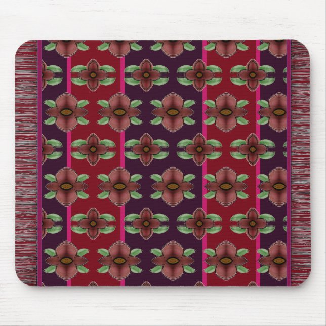 Tapis De Souris Designer à fleurs de prune douce (Devant)