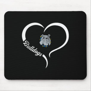 Tapis De Souris Desoto Comté Bulldogs Logo Demi Coeur Slogan Hs