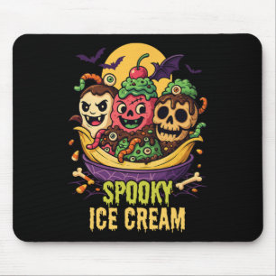 Tapis De Souris Dessert de crème glacée éffrayante Halloween Desig