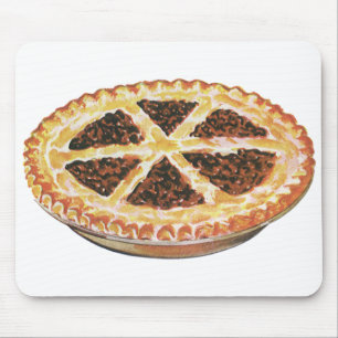 Tapis De Souris Dessert Vintage Foods, Tarte aux noix de pécan fra