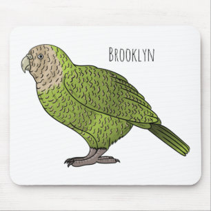 Tapis De Souris dessin animé d'oiseaux de Kakapo