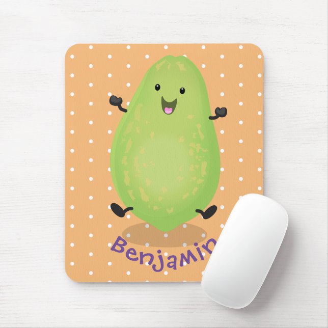 Tapis De Souris dessin de la patte papaye de Cute kawaii (Avec souris)