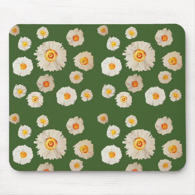 Tapis de souris Dessin de marguerites, motif de ma (Devant)