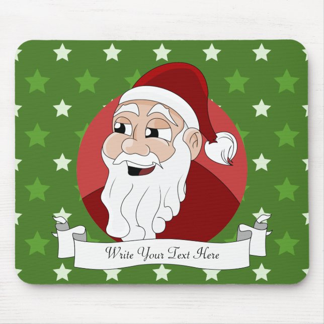 Tapis De Souris Dessin du Père Noël (Devant)