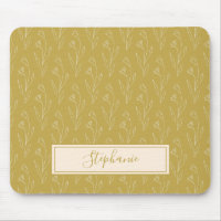 Dessin floral jaune élégant personnalisé