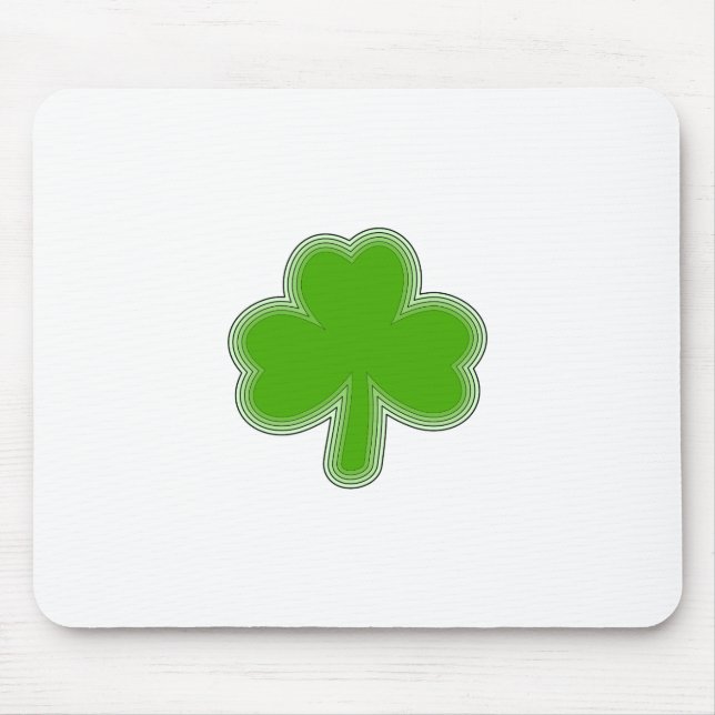 Tapis De Souris Dessin Shamrock de Saint Patrick (Devant)