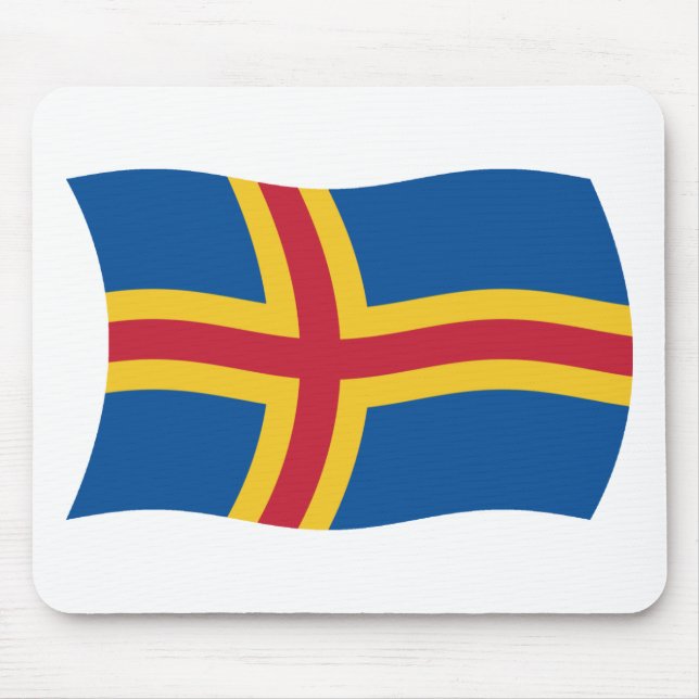Tapis De Souris Dessous de souris Drapeau d'Aaland (Devant)