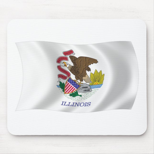 Tapis De Souris Dessous de souris Drapeau de l'Illinois (Devant)