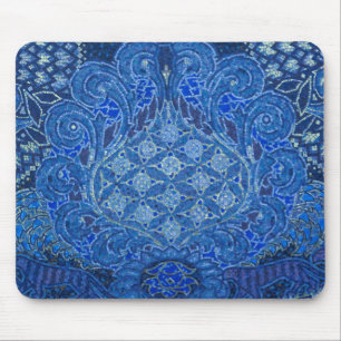 Tapis De Souris Détail de mosaïque bleue, Allemagne
