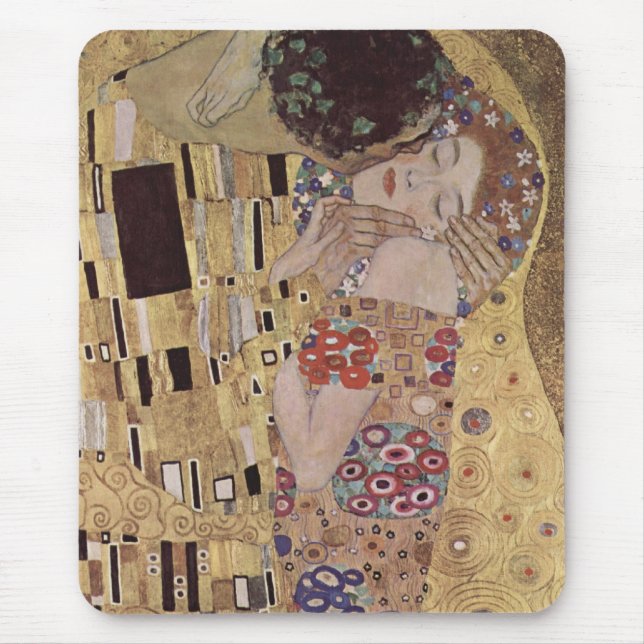 Tapis De Souris Détail du baiser - Gustav Klimt (Devant)