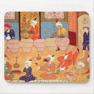 Tapis De Souris Détail d'un banquet avec des musiciens