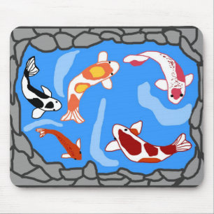 Tapis de souris d'étang de Koi