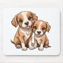 Tapis de souris DEUX CHIOTs