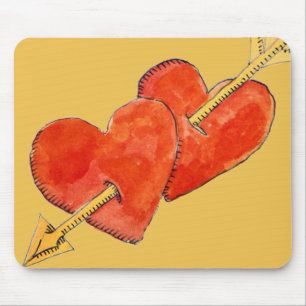 Tapis De Souris Deux coeurs - flèche 2011