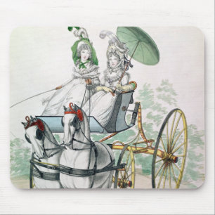 Tapis De Souris Deux jeunes dames dans des robes de calicot