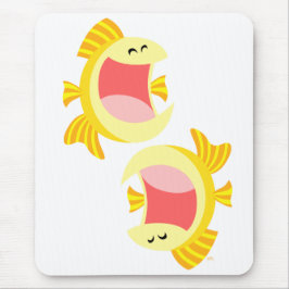 Tapis De Souris Deux mignons Poisson Cartoon Mousepad