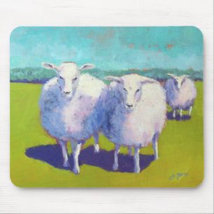 Tapis De Souris Deux moutons dans le domaine