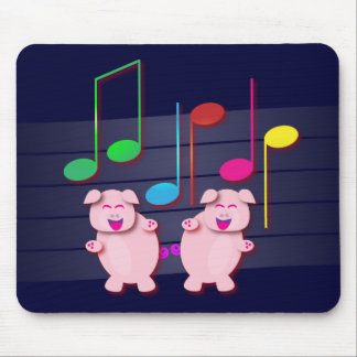 Tapis De Souris Deux porcelets mignons