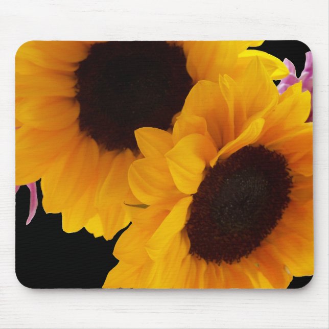 Tapis De Souris Deux tournesols jaunes (Devant)
