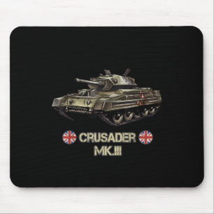 Tapis De Souris Deuxième Guerre mondiale Croisés de chars de l'arm