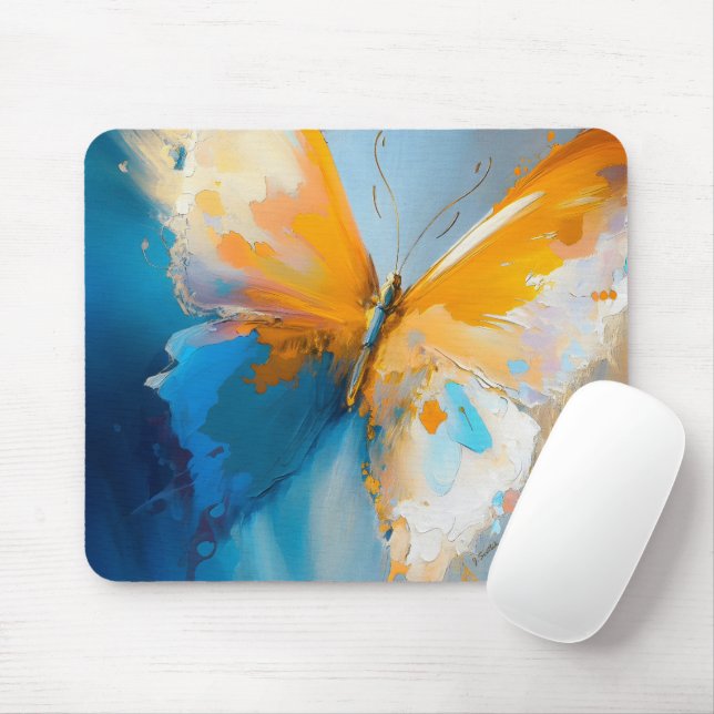 Tapis De Souris Devenir Lumière – Papillon Abstrait En Mouvement (Avec souris)