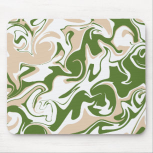 Tapis De Souris Déversement - Blanc, Sable et Palm Green