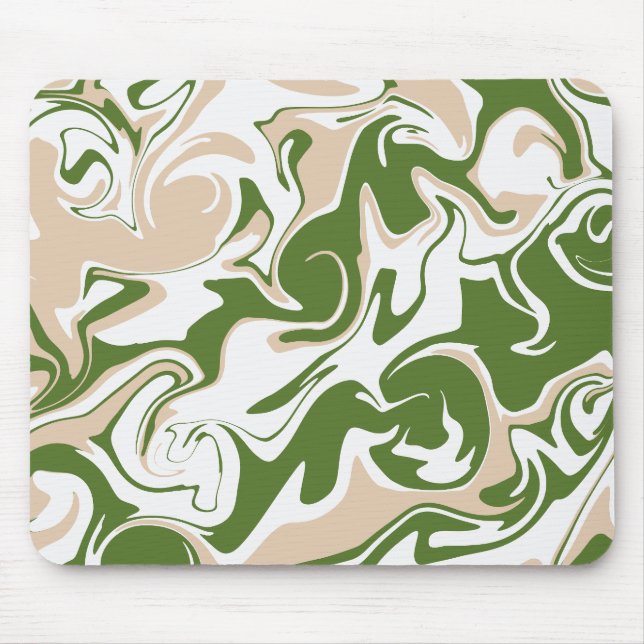 Tapis De Souris Déversement - Blanc, Sable et Palm Green (Devant)