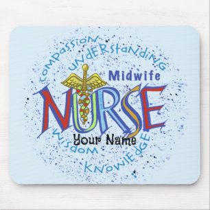 Tapis De Souris Devise d'infirmière sage-femme