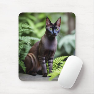 Tapis De Souris Dexter Le Chat Siamois Noir, Mousepad