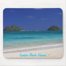 Tapis de souris d'Hawaï de plage de Lanikai