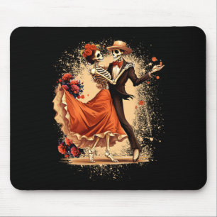 Tapis De Souris Dia De Los Muertos Skeletons Dansons Fête Mexicain
