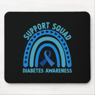 Tapis De Souris Diabète Blue Support Squad Sensibilisation au diab