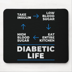 Tapis De Souris Diabète Cycle de vie amusant Sensibilisation au di