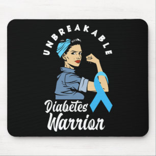 Tapis De Souris Diabète Guerrier Diabétique T1d Sensibilisation au