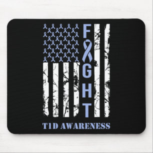 Tapis De Souris Diabète T1d Mois de sensibilisation drapeau bleu R