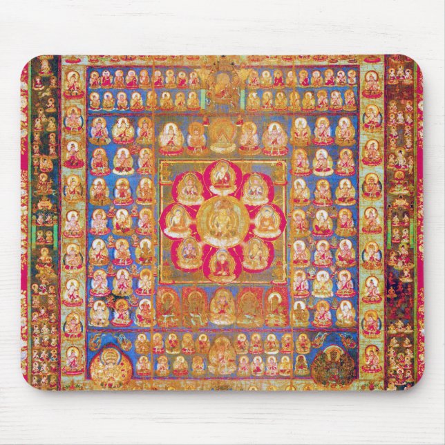 Tapis De Souris Diagramme cosmique Mandala pour la méditation (Devant)